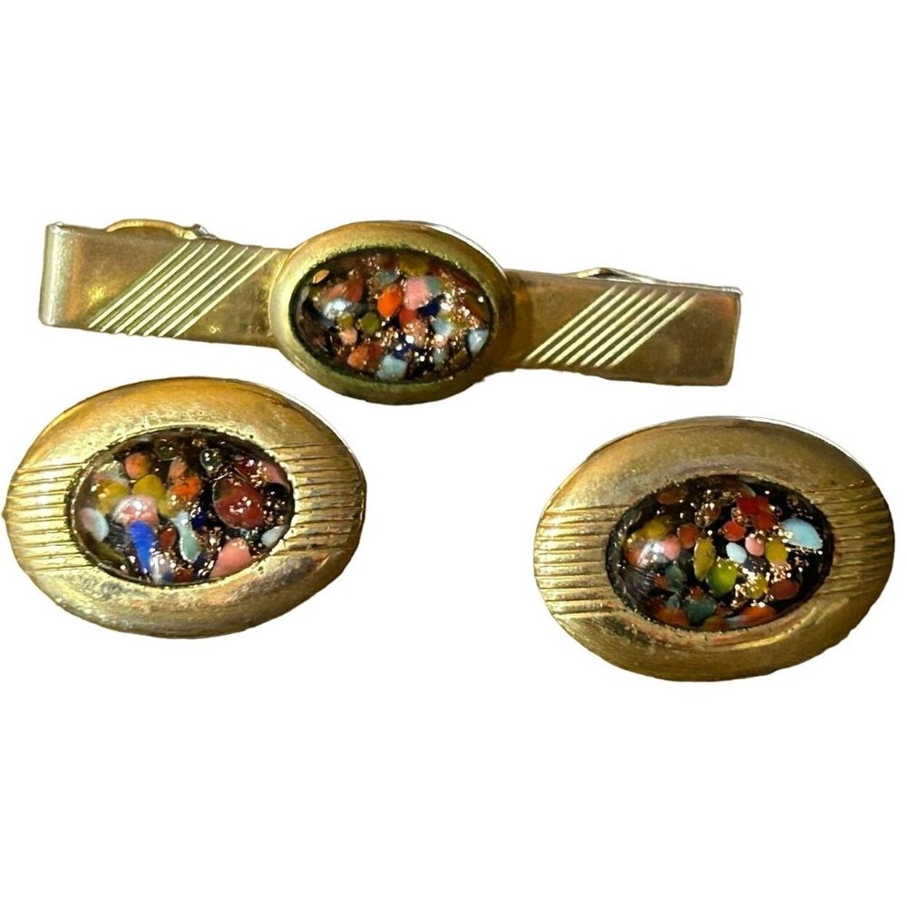 Vintage Anson‎ 1960's Tie Clip and Cufflinks